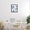 Stupell Industries Rounded Blue Plant Shapes Floating Frame By Hannah Dawson